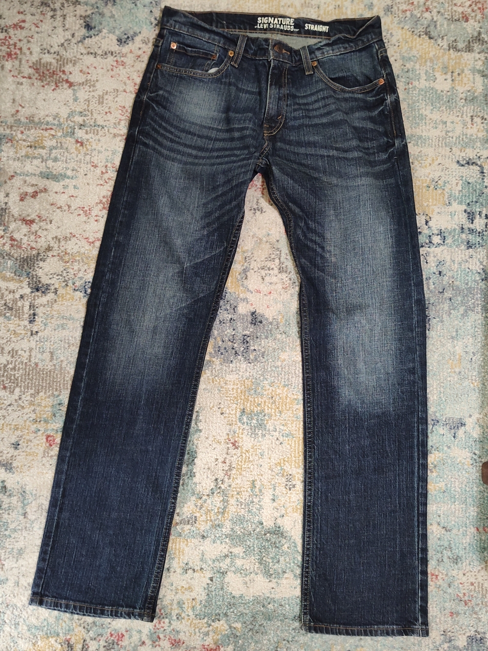 Levi's Straight Men's Jeans in Dark Indigo Wash
